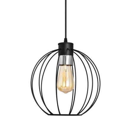 Hanglamp aan een koord STARLIGHT 1xE27/15W/230V zwart/zilver