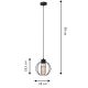 Hanglamp aan een koord STARLIGHT 1xE27/60W/230V zwart/zilver