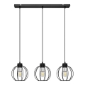 Hanglamp aan een koord STARLIGHT 3xE27/15W/230V zwart/zilver