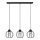 Hanglamp aan een koord STARLIGHT 3xE27/15W/230V zwart/zilver