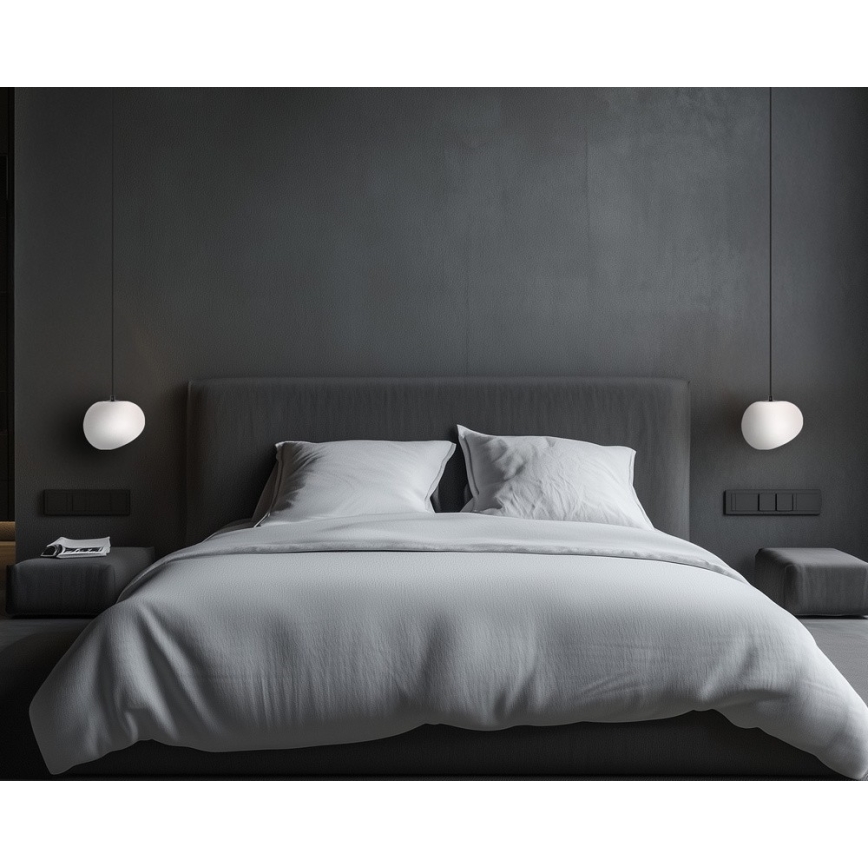 Hanglamp aan een koord STONES 1xE27/40W/230V diameter 20 cm