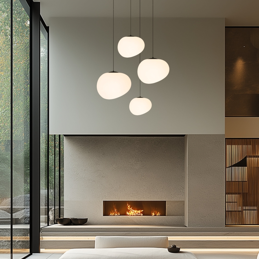 Hanglamp aan een koord STONES 1xE27/40W/230V diameter 25 cm