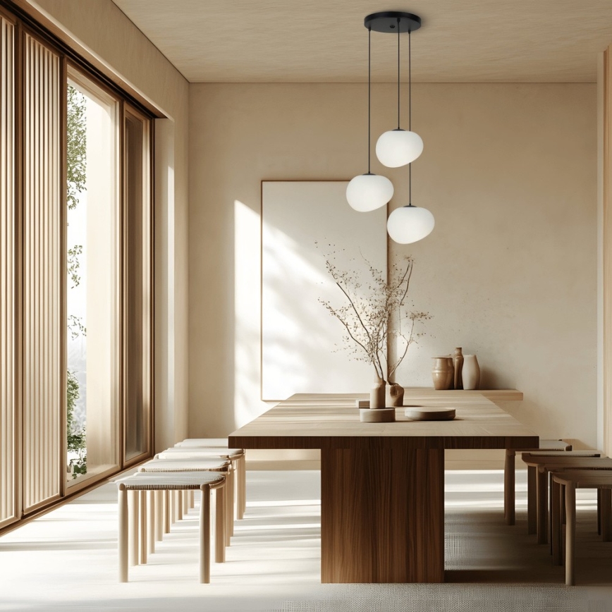 Hanglamp aan een koord STONES 3xE27/40W/230V