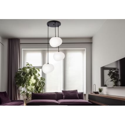 Hanglamp aan een koord STONES 3xE27/40W/230V