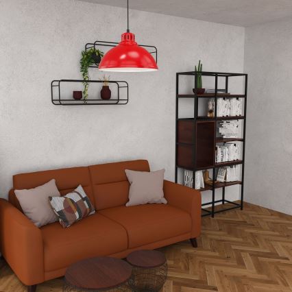 Hanglamp aan een koord SVEN 1xE27/15W/230V rood