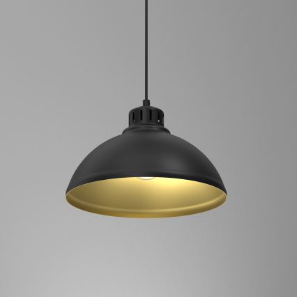 Hanglamp aan een koord SVEN 1xE27/15W/230V zwart/goud