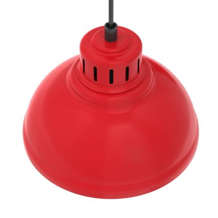 Hanglamp aan een koord SVEN 2xE27/15W/230V rood