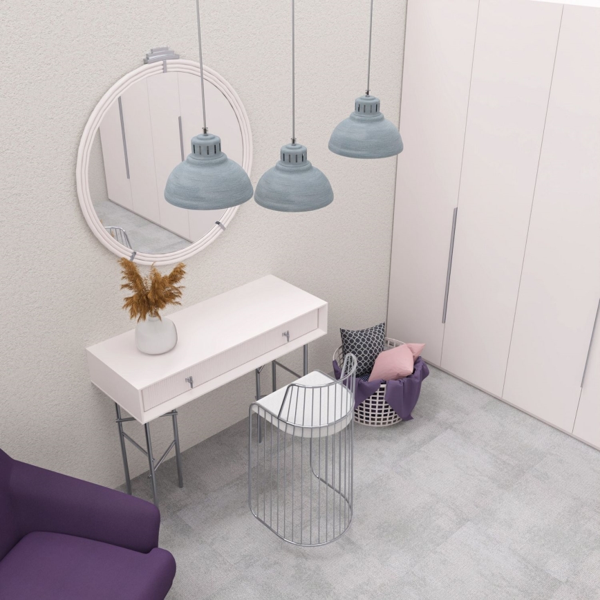 Hanglamp aan een koord SVEN 3xE27/15W/230V grijs