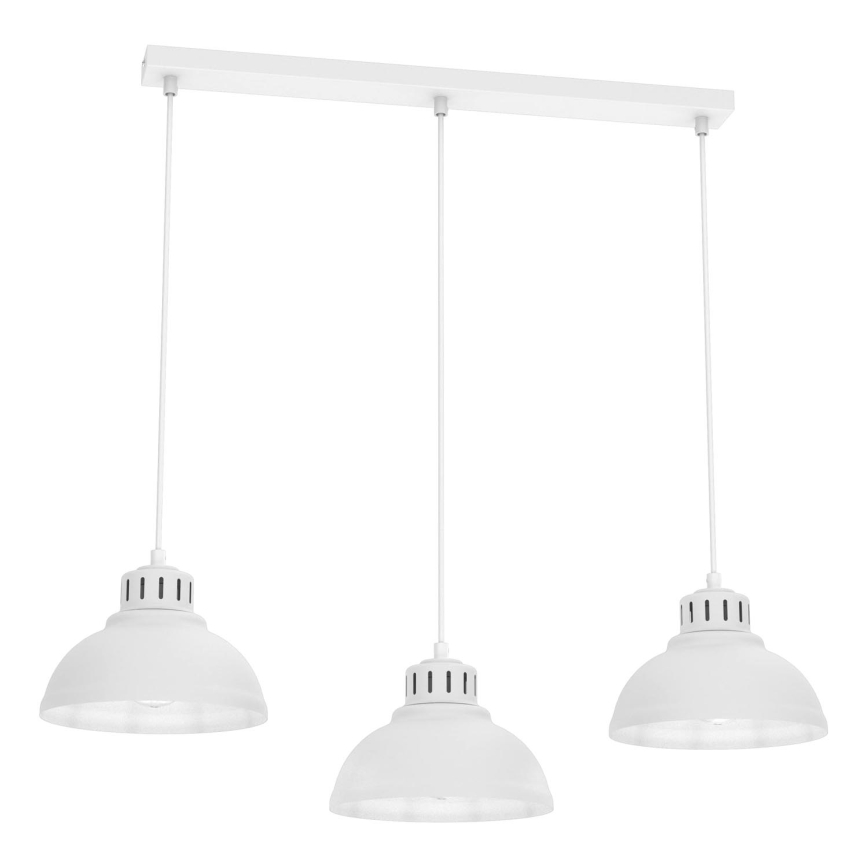 Hanglamp aan een koord SVEN 3xE27/15W/230V wit