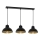 Hanglamp aan een koord SVEN 3xE27/15W/230V zwart/goud