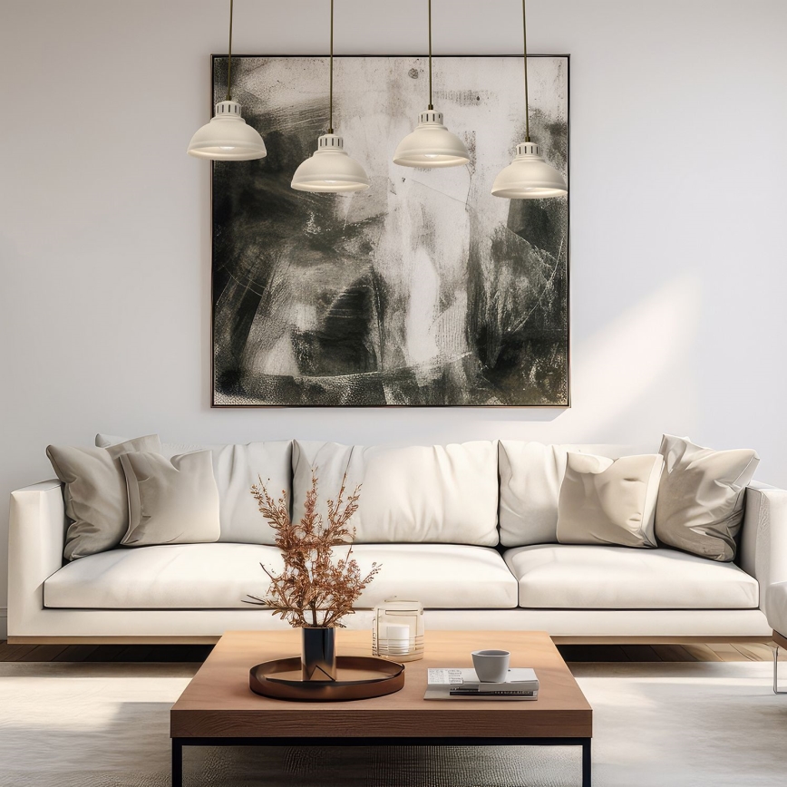 Hanglamp aan een koord SVEN 4xE27/15W/230V beige