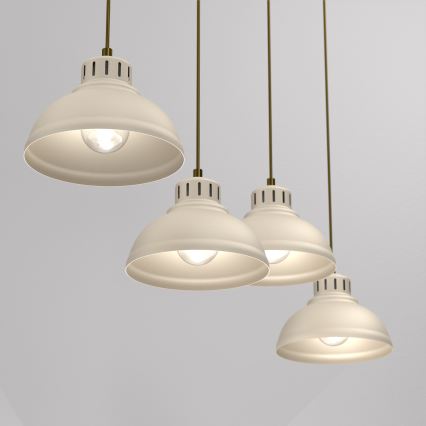 Hanglamp aan een koord SVEN 4xE27/15W/230V beige