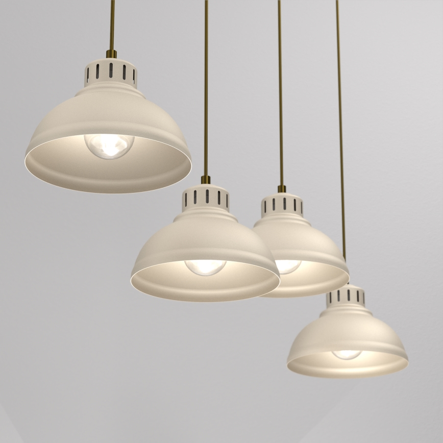 Hanglamp aan een koord SVEN 4xE27/15W/230V beige