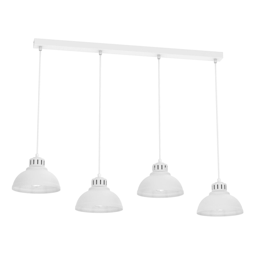 Hanglamp aan een koord SVEN 4xE27/15W/230V wit