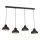 Hanglamp aan een koord SVEN 4xE27/15W/230V zwart/goud