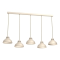 Hanglamp aan een koord SVEN 5xE27/15W/230V beige