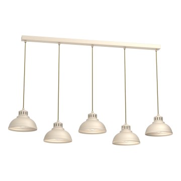 Hanglamp aan een koord SVEN 5xE27/15W/230V beige