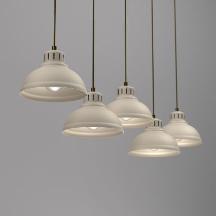 Hanglamp aan een koord SVEN 5xE27/15W/230V beige