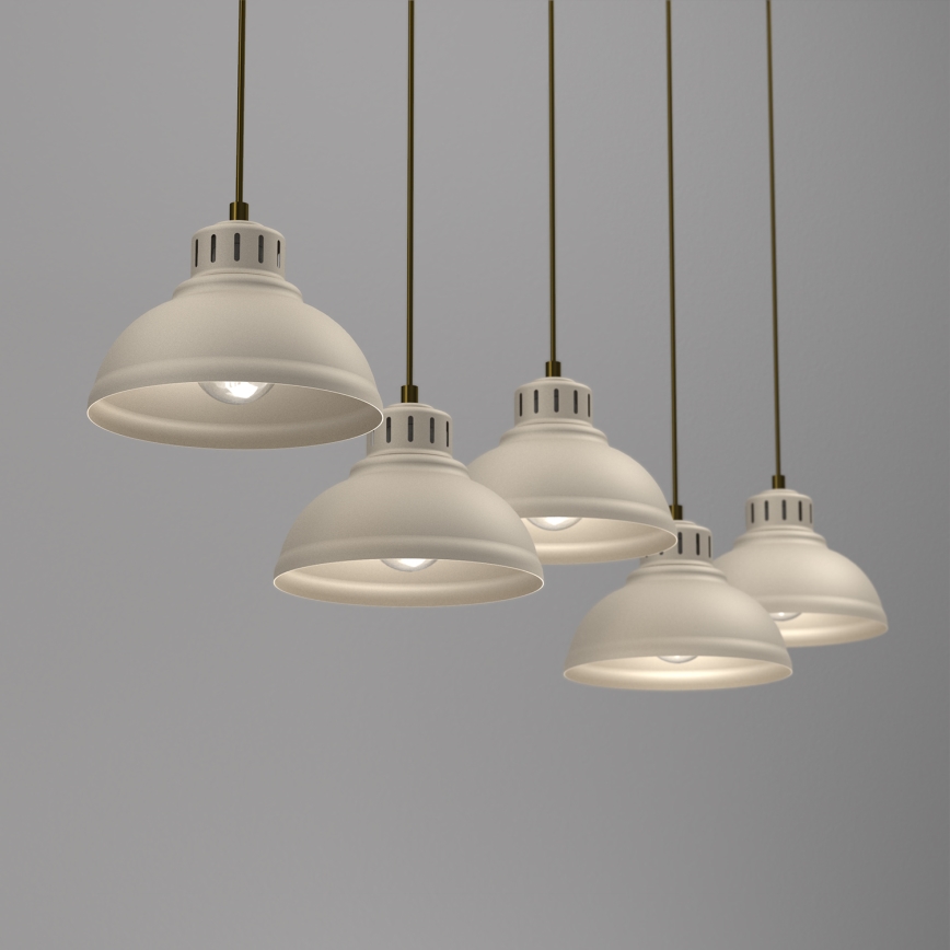 Hanglamp aan een koord SVEN 5xE27/15W/230V beige