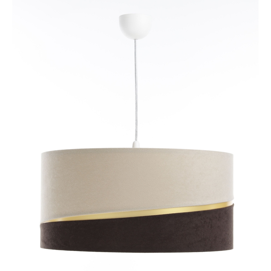 Hanglamp aan een koord SWING 1xE27/60W/230V bruin/beige/goud