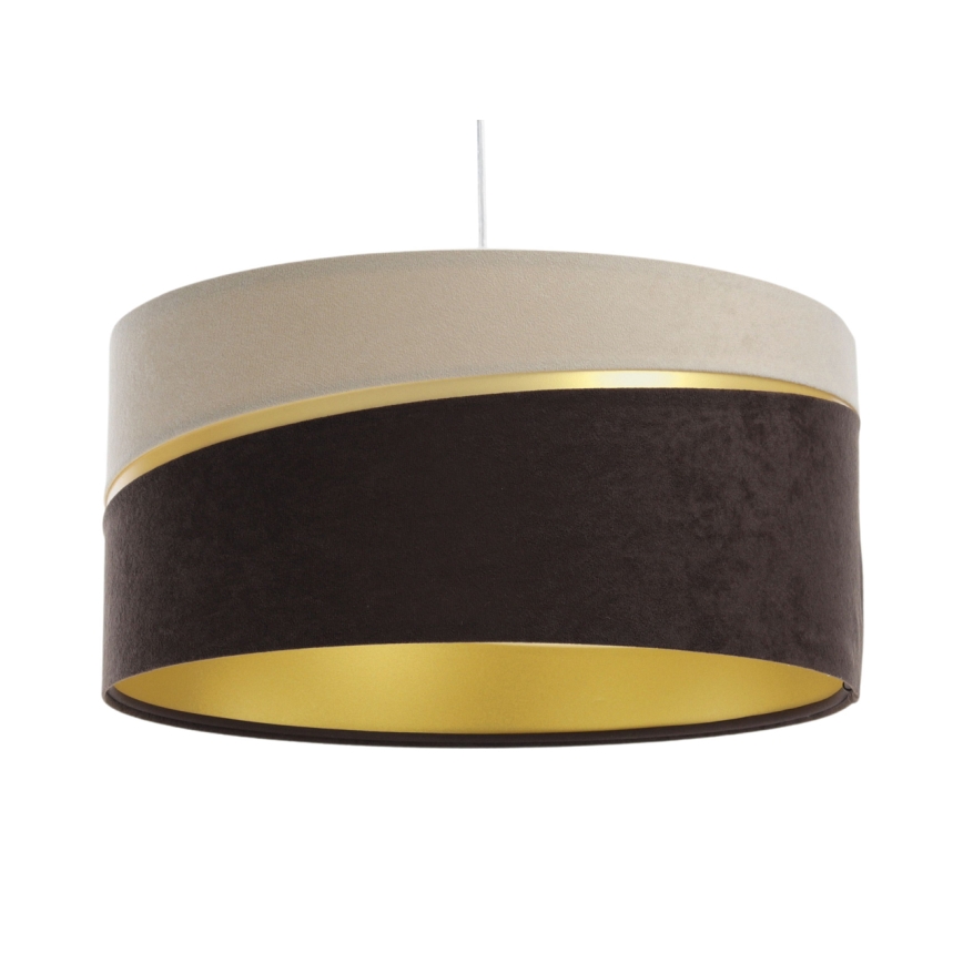 Hanglamp aan een koord SWING 1xE27/60W/230V bruin/beige/goud