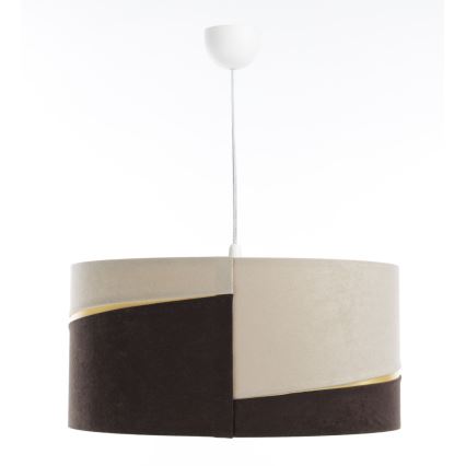 Hanglamp aan een koord SWING 1xE27/60W/230V bruin/beige/goud