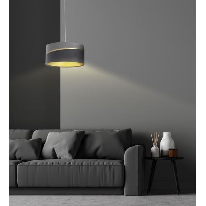 Hanglamp aan een koord SWING 1xE27/60W/230V grijs/goud