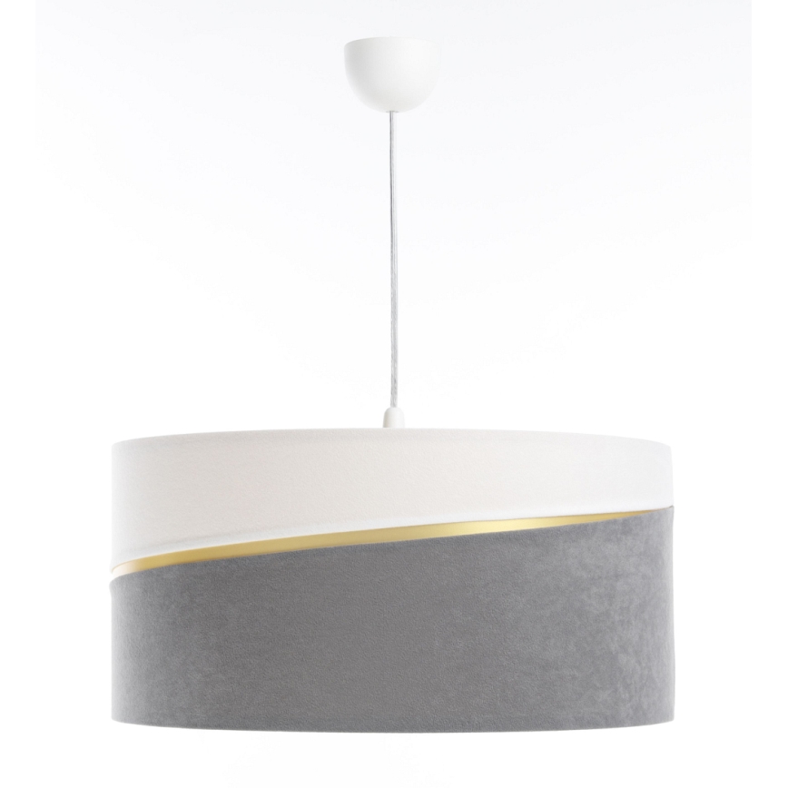 Hanglamp aan een koord SWING 1xE27/60W/230V grijs/wit/goud