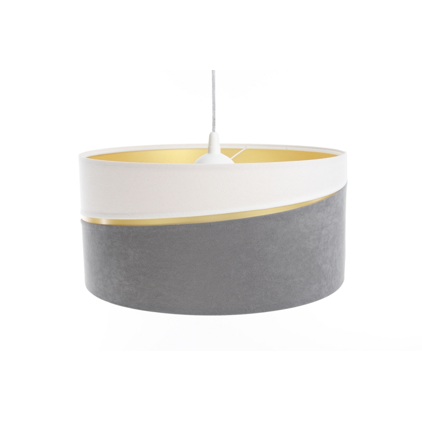 Hanglamp aan een koord SWING 1xE27/60W/230V grijs/wit/goud