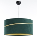 Hanglamp aan een koord SWING 1xE27/60W/230V groen/goud