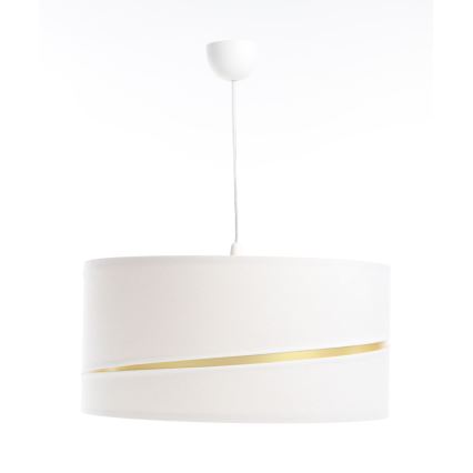 Hanglamp aan een koord SWING 1xE27/60W/230V wit/goud