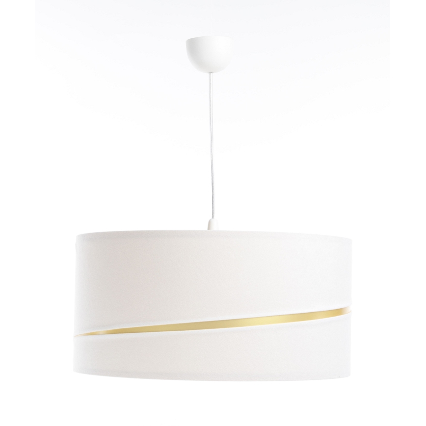 Hanglamp aan een koord SWING 1xE27/60W/230V wit/goud