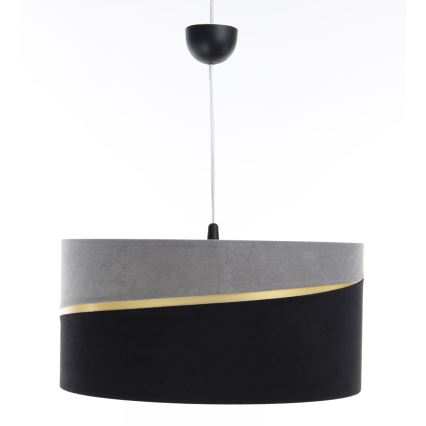 Hanglamp aan een koord SWING 1xE27/60W/230V zwart/grijs/goud