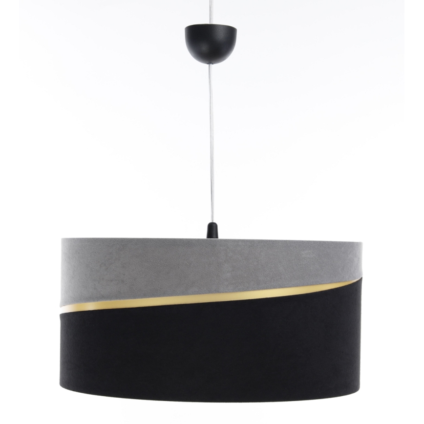 Hanglamp aan een koord SWING 1xE27/60W/230V zwart/grijs/goud