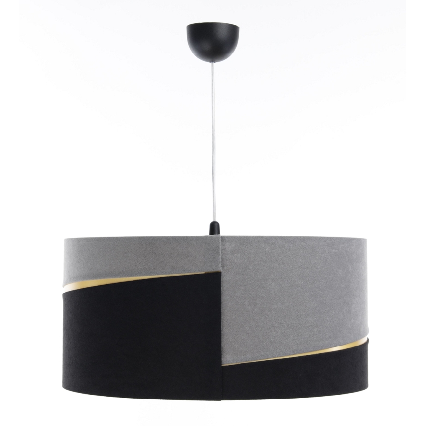 Hanglamp aan een koord SWING 1xE27/60W/230V zwart/grijs/goud