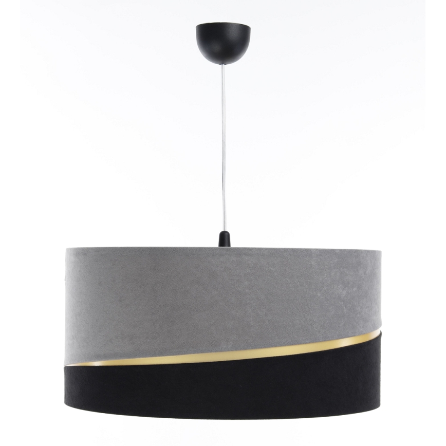 Hanglamp aan een koord SWING 1xE27/60W/230V zwart/grijs/goud