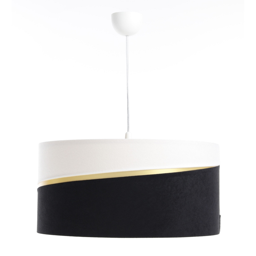 Hanglamp aan een koord SWING 1xE27/60W/230V zwart/wit/goud