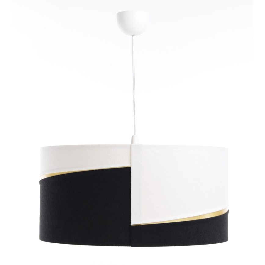 Hanglamp aan een koord SWING 1xE27/60W/230V zwart/wit/goud