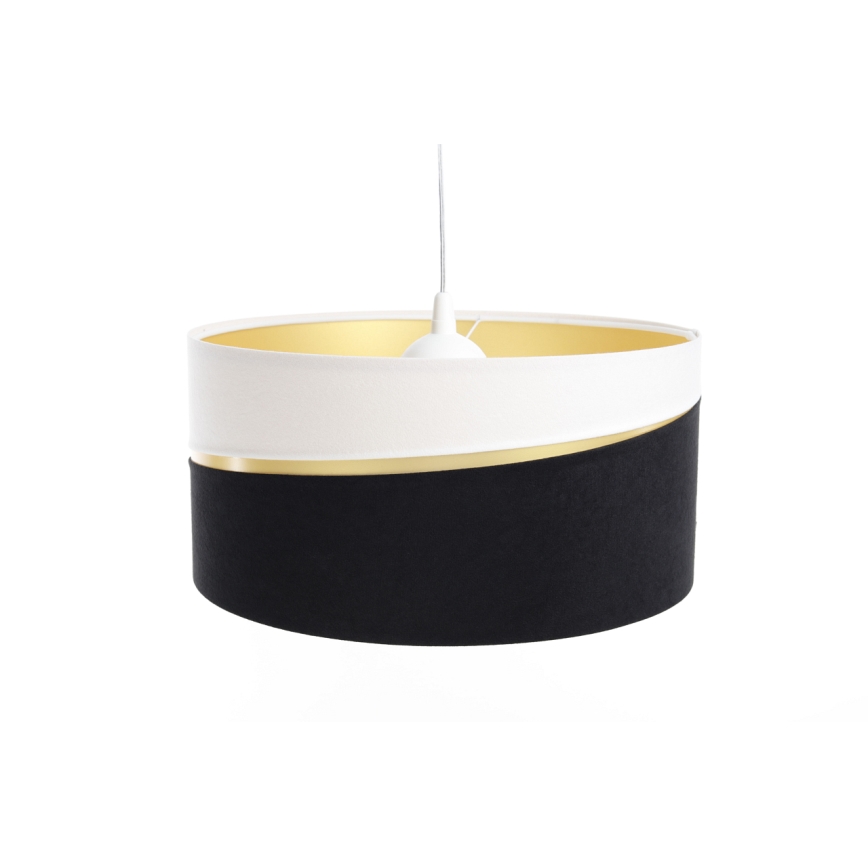 Hanglamp aan een koord SWING 1xE27/60W/230V zwart/wit/goud