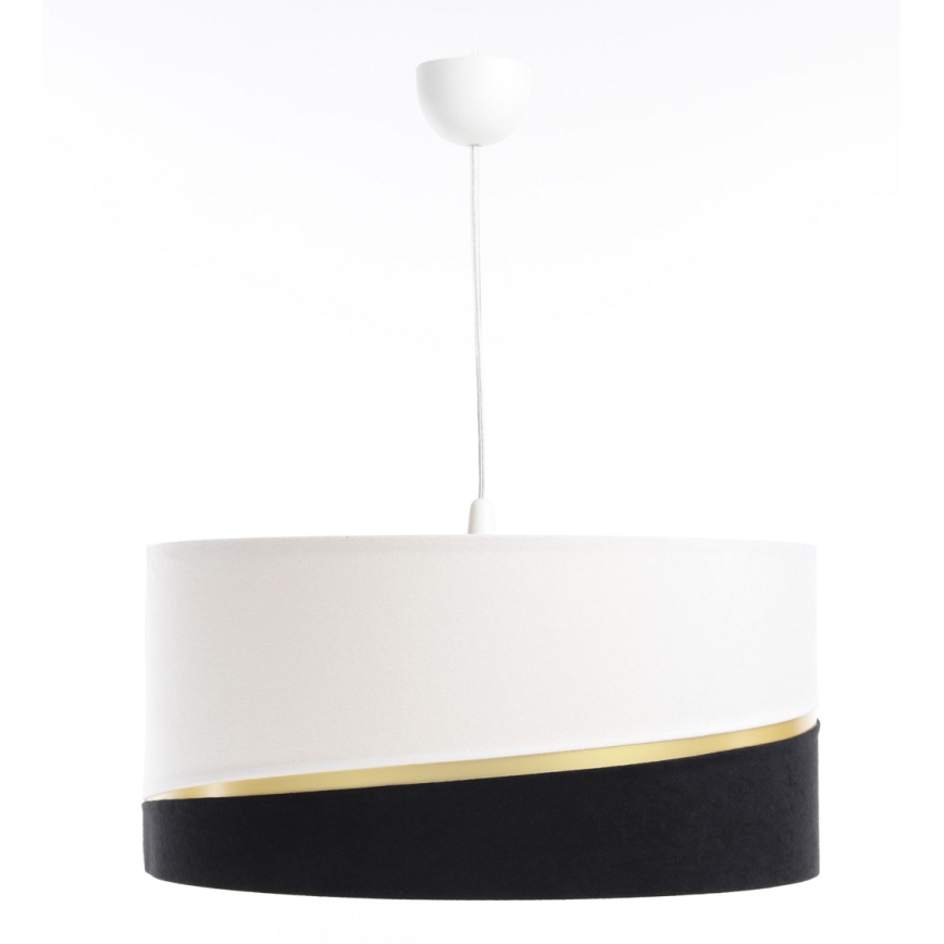 Hanglamp aan een koord SWING 1xE27/60W/230V zwart/wit/goud