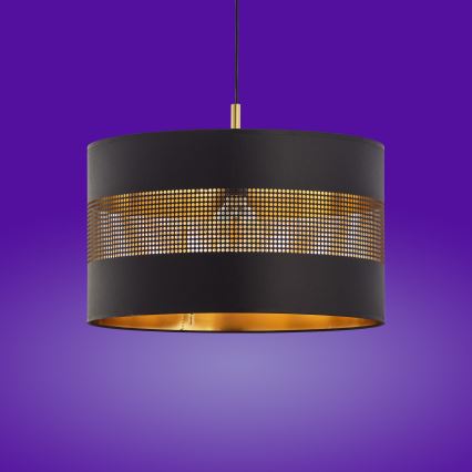 Hanglamp aan een koord TAGO 1xE27/25W/230V zwart/goud