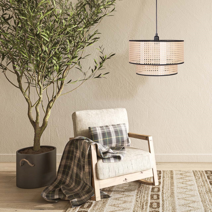 Hanglamp aan een koord TAKARA 1xE27/20W/230V diameter 40 cm beige