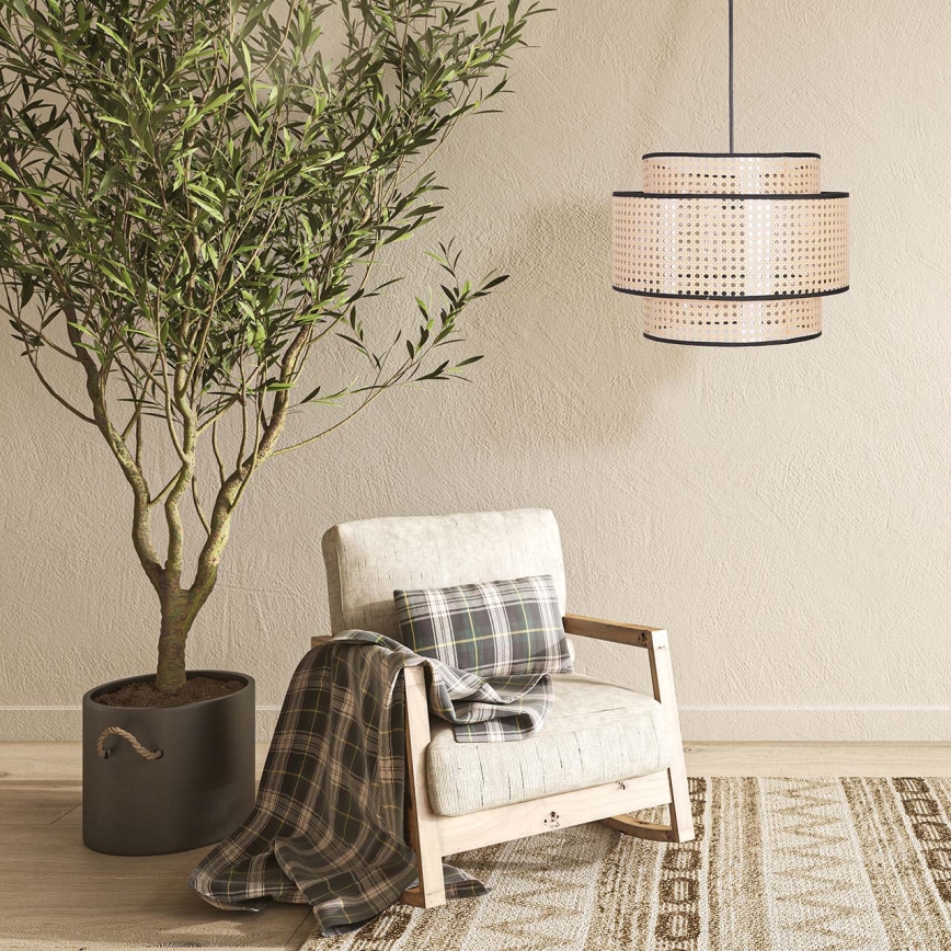 Hanglamp aan een koord TAKARA 1xE27/20W/230V diameter 40 cm beige