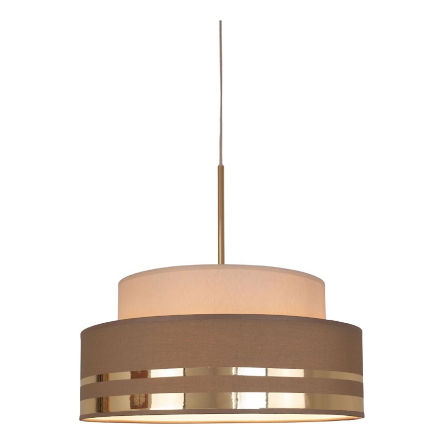 Hanglamp aan een koord TAMI 1xE27/60W/230V beige/bruin/goud