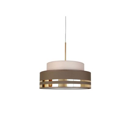 Hanglamp aan een koord TAMI 1xE27/60W/230V beige/bruin/goud