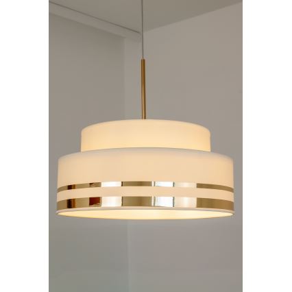 Hanglamp aan een koord TAMI 1xE27/60W/230V beige/goud
