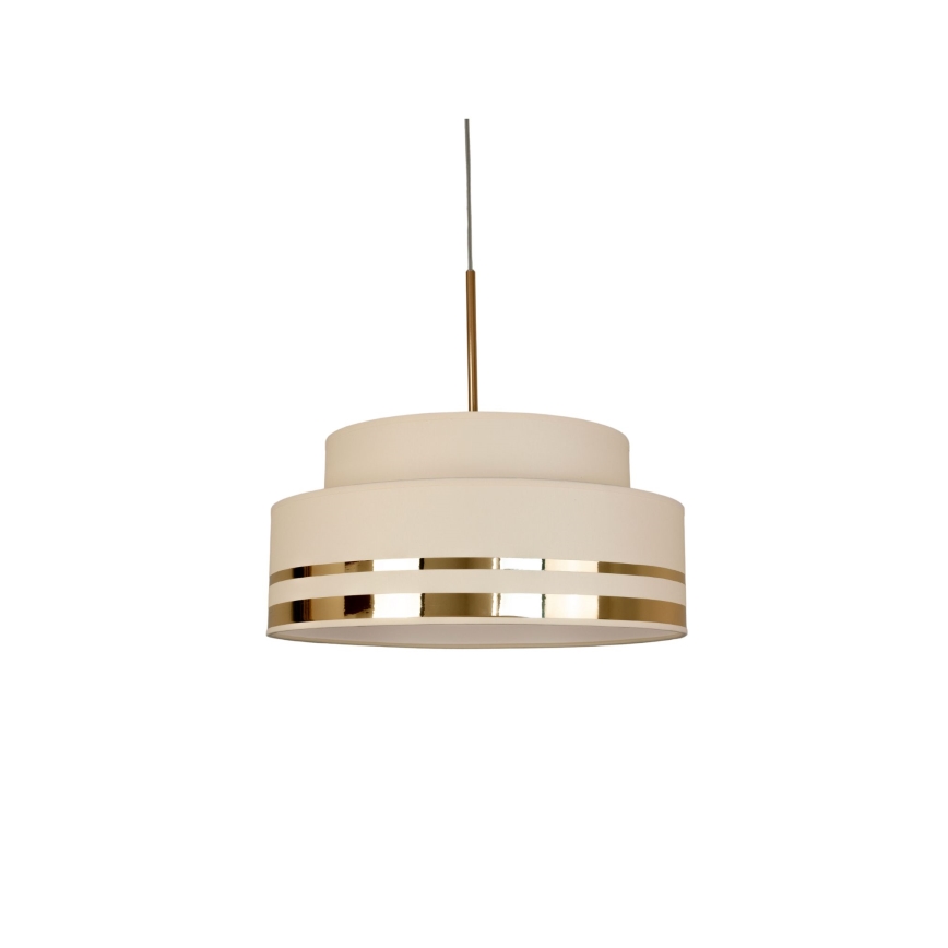 Hanglamp aan een koord TAMI 1xE27/60W/230V beige/goud
