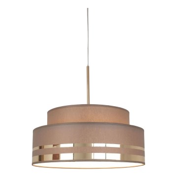 Hanglamp aan een koord TAMI 1xE27/60W/230V bruin/goud