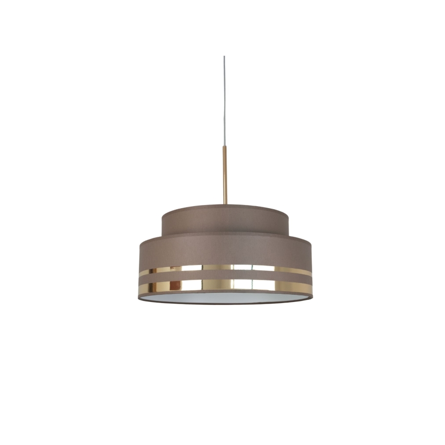 Hanglamp aan een koord TAMI 1xE27/60W/230V bruin/goud
