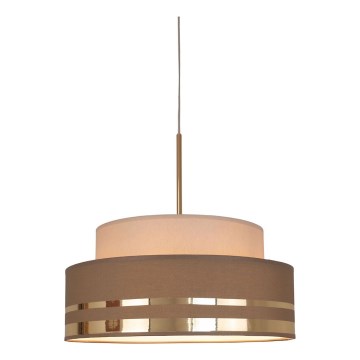 Hanglamp aan een koord TAMI 1xE27/60W/230V diameter 40 cm beige/bruin/goud